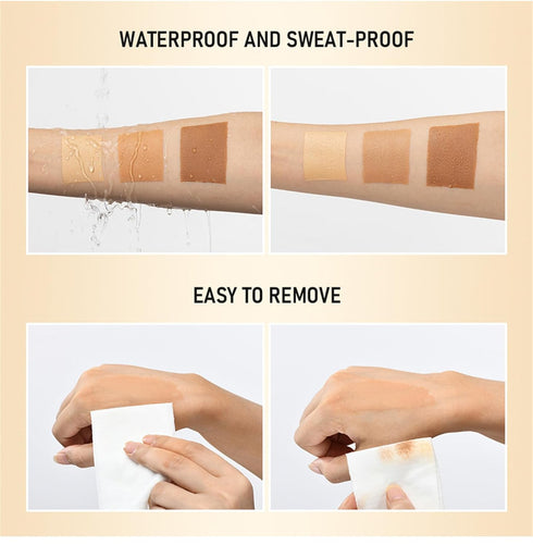 Leg Makeup Waterproof No Transfer, Leg Vein Cover up Makeup for Varicose Veins Waterproof Black Skin, Leg and Body Scar Cover up Makeup for Tattoo...