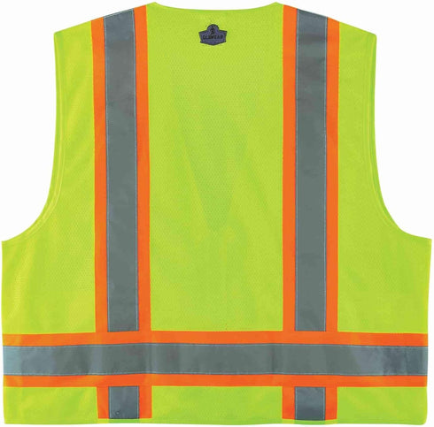 Ergodyne Unisex Two-tone Class 2 Two Tone Surveyors Vest, Lime, Small-Medium US...