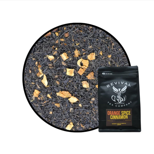 Revival Tea Company Orange Spice Cinnamon Tea - Black Tea Blend with Orange Peel and Cinnamon - 24 Tea Bags...