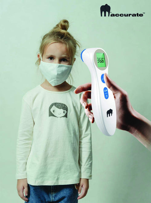 Forehead Thermometer, No Touch Home Use Digital for Adult & Kids, Sleek Infrared Temporal Fever Thermometer Fast and Accurate Reading with Backlig...