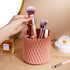 Makeup Brush Holders Organizer Cup PP Plastic 5-Slots 360° Rotating Cosmetic Brushes Tools Storage Display for Vanity Desktop Countertop (White/Ro...