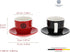 BRISA VW Collection - Volkswagen Espresso Cups Coffee-Tea-Cappuccino Set in GTI Design (The Legend/Red & Black/2-Piece Set/100ml/3.4 fl oz)...
