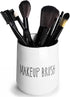 LEETOYI Ceramic Makeup Brush Holders for Bathroom Vanity and Countertop, Farmhouse Cosmetic Storage Organizer Cup, White...