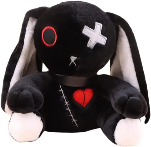 LVQING Rabbit plush doll, crazy rabbit plush toy, Halloween scary rabbit stuffed animal long ears standing toy, suitable for fans Easter Christmas...