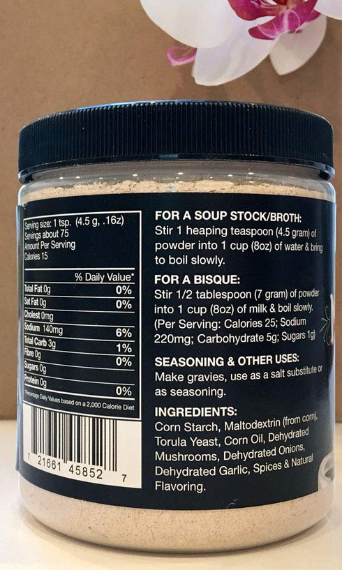 Vogue Cuisine Mushroom Soup & Seasoning Base - Low Sodium & Gluten Free (12 oz)...