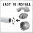 1/2" Liquid Tight Connector Electrical Conduit Connector 90 Degree and 180 Degree PVC Flexible Conduit Connector Fitting for Home Kitchen Bathroom...
