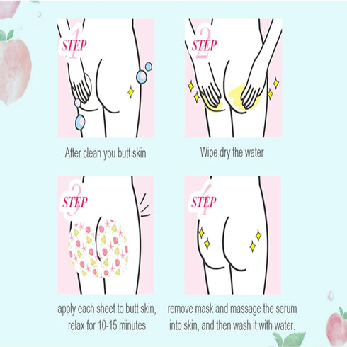 Elitzia Butt Mask 5 Pack Sheet Beauty Skin Kit Firm, Moisturize, Tone and Rejuvenate Bottom 2pcs/Pack ETBS22...