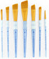 Royal and Langnickel RCC 304 Crafter's Choice Angular Taklon Variety Brush Set - Gold (Pack of 7)...