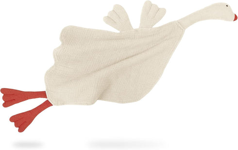 Lulu moon Muslin Loveys for Babies - Baby Security Blanket for Unisex - Goose Lovie - 25"x 11" Cream...