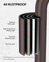Nieifi Soap Dish Holder with 4 Hooks Stainless Steel Bronze Adhesive for Shower, Bathroom...