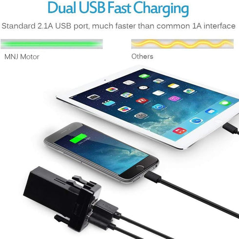 Dual USB Charger Ports Compatible with Toyota, 12V Car Charger USB Power Socket Adapter 2.1A for Smart Phone PDA iPad iPhone......