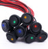 Twidec/8Pcs SPST Round Dot Lighted Rocker Switch Toggle Control for Car Or Boat 20A 12V DC On/Off 4 Colors LED Light with Pre-soldered Wires KCD2-...