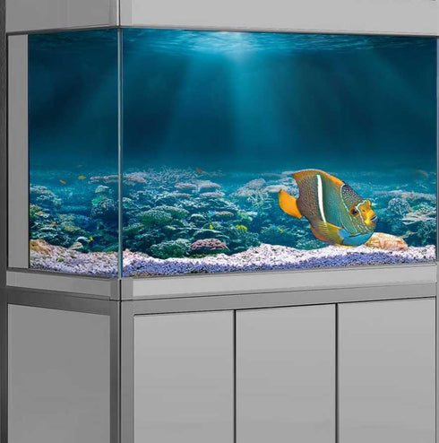 Undersea Coral Aquarium Background, Blue Ocean Sunshine Underwater Fish Tank Decorations Backdrop, Deep Sea Submarine Landscape Fish Tank Backgrou...