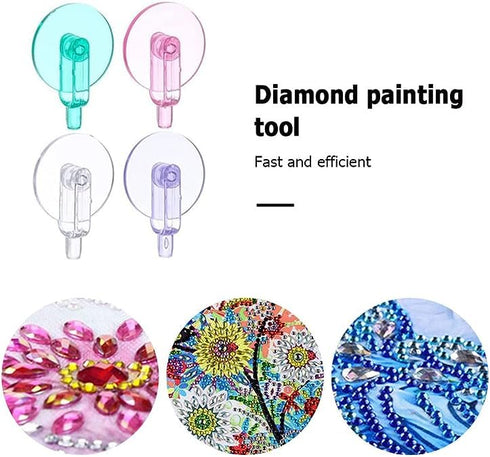 6pcs Diamond Painting Pen Scroll Wheel with Adhesive Tape Set,360 Fast Point Drill Pen Head,Diamonds Picker Roller for DIY Craft Diamond Painting ...