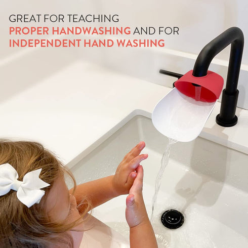 Prince Lionheart Fun and Safe Hand-Washing Solution | Faucet Extender for Babies and Toddlers | Fits Standard and Gooseneck Faucets | Galactic Gre...