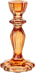 Talking Tables Boho Orange Glass Candlestick Holder, One Size,Glass Candle Holder Large...