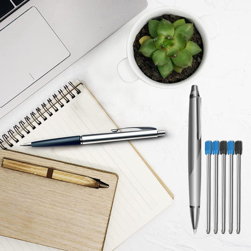2.75 Inch Ballpoint Pen Refills Pack of 10, Smooth Writing 1.0 mm Medium Point Metal Refill, Replaceable Ink Pen Refill for Diamond Crystal Stylus...