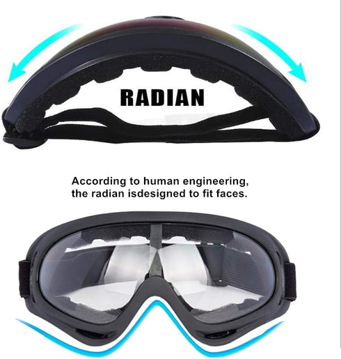 Motorcycle Goggles - Glasses Set of 2 - Dirt Bike ATV Motocross Anti-UV Adjustable Riding Offroad Protective Combat Tactical Military Goggles for ...