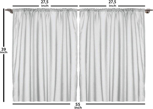 Ambesonne Floral Kitchen Curtains, Orchids on a Plain Background Spa Relaxation Theme, Window Drapes 2 Panel Set for Kitchen Cafe Decor, 55" x 39"...