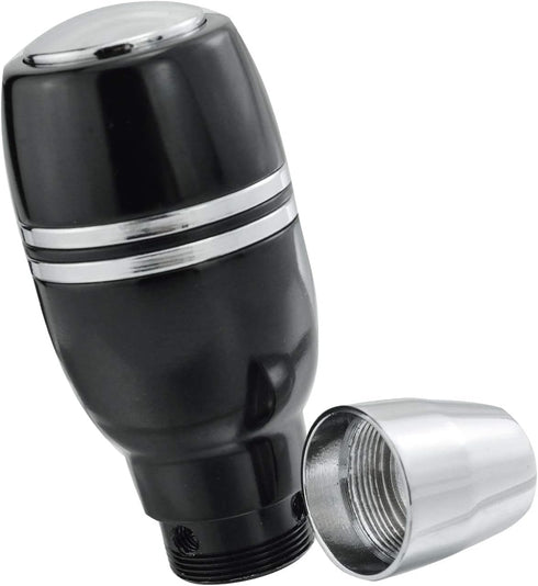 Arenbel 4" Automatic Push Button Gear Shift Knob Polished Aluminum Car Lever Stick Shifter Handle Fit Most Auto Transmission Vehicles, Black...