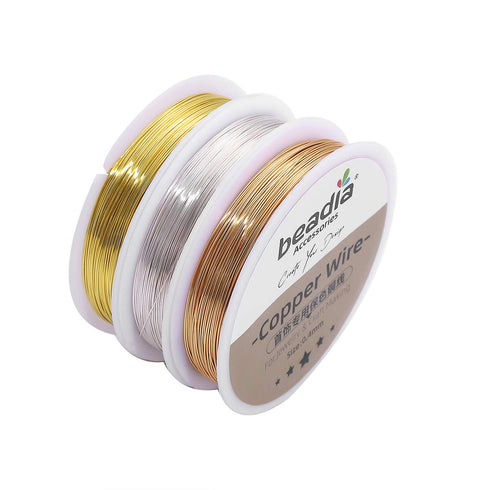 KC Gold Copper Wire 0.4mm Bead Cord for Bracelet Necklace Charm Beading Jewelry Making 27yard...