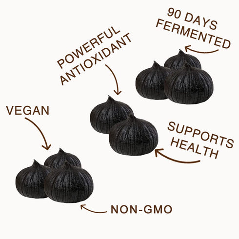 Orgnisulmte Peeled Black Garlic Cloves Fermented for 90 Days,Ready to Eat Non-GMO 7.05 Oz...