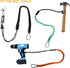 Retractable Tool Lanyard, 3 Pack Safety Tool Leash with Aluminum Lock Carabiner Clip and Adjustable Loop End, Fall Protection Tough Scaffold Tethe...