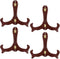 uxcell 4pcs 6.3" Easel Plate Holder, Wood-like Plastic Folding Display Stand Brown for Decorative Picture Frame...