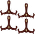 uxcell 4pcs 6.3" Easel Plate Holder, Wood-like Plastic Folding Display Stand Brown for Decorative Picture Frame...