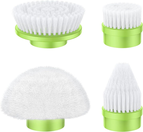 LABIGO Brush Head 4 Pack, Replaceable Brush Heads for Spin Scrubber, Cordless Spin Scrubber Power Cleaning Brush for Bathroom Floor?Green?...
