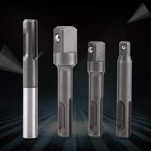 Impact Socket Set Hand Tools, SDS Plus Shank to 1/4" Hex Socket Adaptor, SDS Plus to 1/4" hex Socket, 1/4" Head, 3/8" Head,1/2" Head, Socket Adapt...