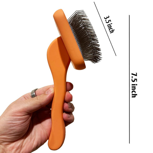 Dog Slicker Brush for Grooming Poodle Brush for Shedding Medium & Long Haired Dogs Brush - Poodle and Goldendoodle Long Pin Pet Hair Brush for Doo...