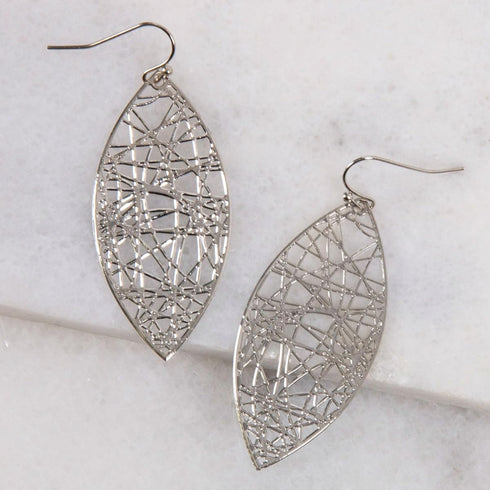 Humble Chic Boho Leaf Dangle Earrings for Women - Gold or Silver Tone Dangly Filigree Earrings - Lightweight Statement Earrings...