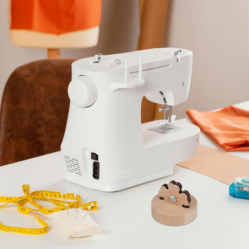 Quilting Thread Cutter, Flower Daisy Thread Snip Cutter Tabletop Yarn Cutter Wood Carving Thread Cutter with Blade Saver and Stand Thread Cutting ...