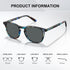 CARFIA Retro Polarized Sunglasses for Men UV400 Protection Classic Square Hand-crafted Acetate Frame...