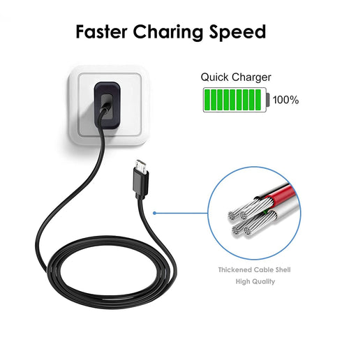 Micro USB Fast Wall Charger Charging Cable Cord fit for Lg flip Phone, Orbic Journey V, Orbic Slim, CAT S60 S41 S42 S31 B30, Freestyle Libre Reade...