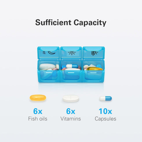 BUG HULL Pill Organizer 3 Times a Day, Large Weekly Medicine Pill Organizer 3X a Day, 7 Day Pill Box Cases Morning Noon Evening for Vitamin, Cod-L...