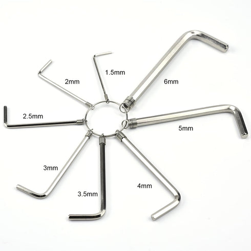 Allen Wrench Hex Key Set, 8 in 1 Metric L Shape Hexagon Head Wrench, Wrench Size: 1.5mm, 2mm, 2.5mm, 3mm, 3.5mm, 4mm, 5mm, 6mm...
