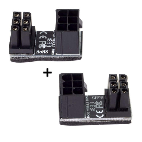 chenyang 2 Pack ATX 6Pin 180 Degree Angled Power Connector Adapter for GPU Graphics Card...