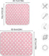 Pink White Polka Dot Dish Drying Mat for Kitchen Counter 18 x 24 Inch Absorbent Microfiber Valentines Dry Dishes Rack Mats Drainer Mat Dish Drying...