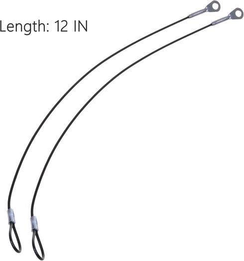 Cosmos 2 PCS 12 Inch Black Color Stainless Steel Tether Lanyard Wire Coated in Soft Plastic compatible with Gopro Hero4 and All Previous Gopro Edi...