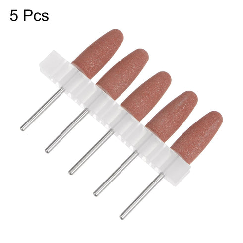 5pcs Rubber Polishing Bit Silicone Buffing Wheels 80 Grit 10mm Dia Mounted Grinding Head for Electric Grinder Rotary Tool, Cone Shape...
