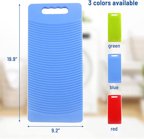 MZD Plastic Rectangle Washboard Washing Clothes Board 50cm Long (Blue)...
