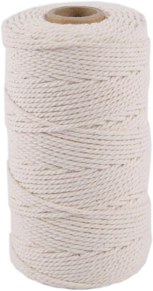 328ft Butchers Cotton Twine String 2mm Cooking Twine Food Safe for Bakers, Meat and Roasting, Gift Wrapping, Crafting & Knitting...