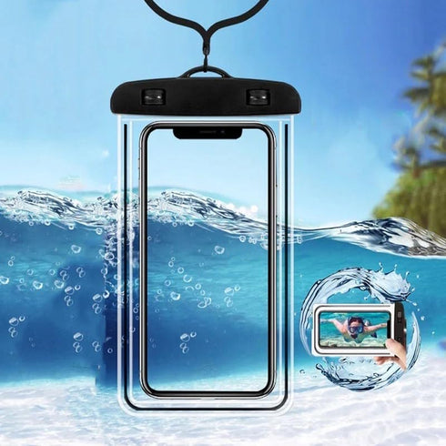 Waterproof Phone Pouches, Universal Fit, Clear, 2 Pack (Green)...