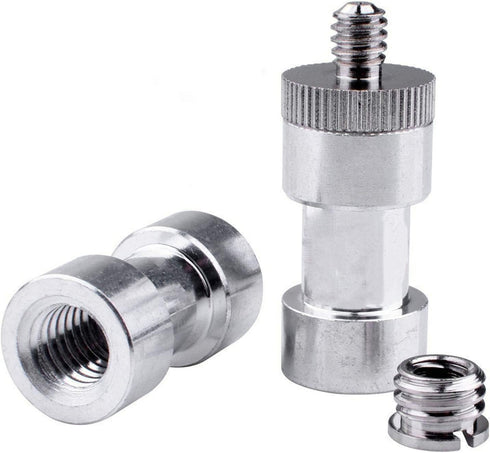 Maxmoral 3 Sets 1/4 Inch to 3/8 Inch Threaded Screw Mount Adapter Set for Camera Tripod Monopod DSLR Camera Flash Trigger - Female to Female Adapt...