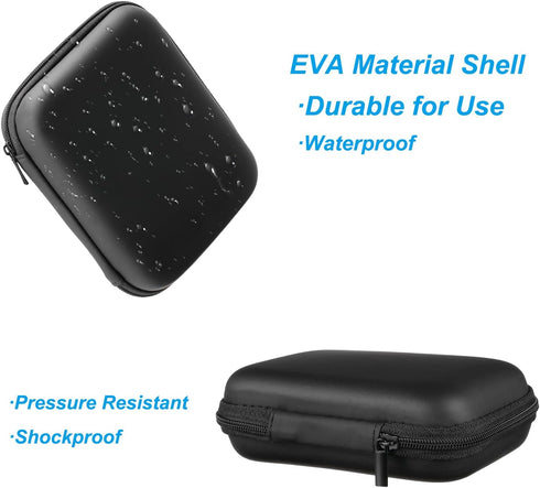 PATIKIL 5.91x4.72 Electronic Organizer Case, 1Pcs EVA Hard Waterproof Rectangle Travel Carrying Case with Zipper for Digital Multimeter, Camera, C...