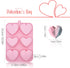 Valentine's Day Silicone Molds 2PCS Large 3D Diamond Heart Shape Chocolate Molds Soap Molds Cookie Cake Silicone Heart Molds for Candy Jello Candl...