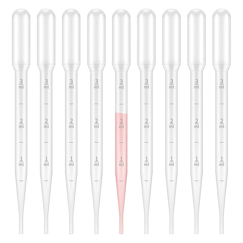G2PLUS 200PCS 3ml Disposable Plastic Transfer Pipettes, Calibrated Pipettes Dropper for Liquid, Science Laboratory, Essential Oils, Experiment, Es...