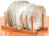 2Pcs Home Kitchen Natural Bamboo Slip Drain Dish Rack, Bamboo Wood Plates Rack/Pans/Cups Dish Rack...